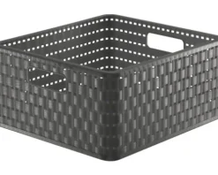 Korb Country quadratisch 14l anthrazit 32,8x30x16 cm