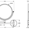 Kosmetikspiegel Ideal Standard IOM Ø 23,8 cm alufarben A9111AA