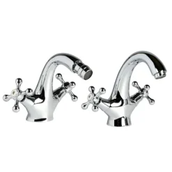 Kreuzgriff-Armatur für Waschtisch und Bidet| Narciso