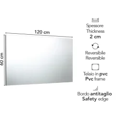 Kristallspiegel 120x60 ohne Beleuchtung