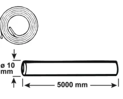 Kupferrohr Ø 10 mm (Ring ca. 5 m) verchromt