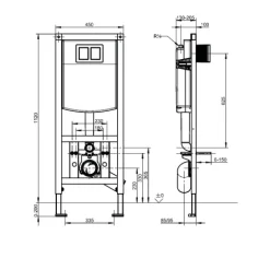 KWC AR Installationselement, AQUAFIX, f. WC, mit Spülkasten