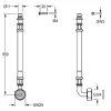 KWC AR Schlauch, F5, G3/4 und Steckfitting, 950mm, DN10, L-Form, 2030062339