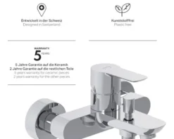 LAUFEN Badewannenarmatur Aufputz LIDA chrom glänzend HF503260100630