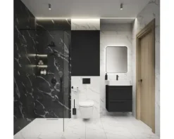 LAUFEN Betätigungsplatte LIDA Platte schwarz matt / Taster schwarz matt H9001257160001