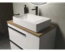 LAUFEN Einhebel Waschtischarmatur für Aufsatzwaschbecken LIDA schwarz matt HF503214198000