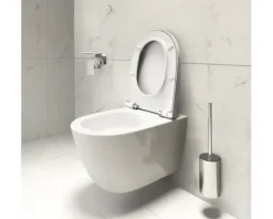 LAUFEN Wand-WC Set LIDA Tiefspüler Spülrandlos weiß glänzend mit WC-Sitz, Vorwandelement und Betätigungsplatte weiß H869LI10000001