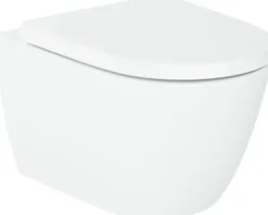 LAUFEN Wand-WC Set LIDA Tiefspüler Spülrandlos weiß glänzend mit WC-Sitz, Vorwandelement und Betätigungsplatte weiß H869LI10000001