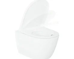 LAUFEN Wand-WC Set LIDA Tiefspüler Spülrandlos weiß glänzend mit WC-Sitz, Vorwandelement und Betätigungsplatte weiß H869LI10000001