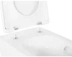 LAUFEN Wand-WC Set LIDA Tiefspüler Spülrandlos weiß glänzend mit WC-Sitz, Vorwandelement und Betätigungsplatte weiß H869LI10000001