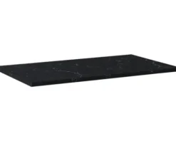 LAUFEN Waschtischplatte LIDA 80,6 x 46 x 2 cm Kompaktmarmor schwarz matt