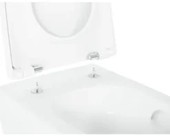 LAUFEN Wand-WC Set LIDA Tiefspüler ohne Spülrand weiß glänzend mit Silent flush Spültechnik und WC-Sitz mit Absenkautomatik sowie leicht abnehmbar H866LI10000001
