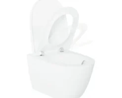 LAUFEN Wand-WC Set LIDA Tiefspüler ohne Spülrand weiß glänzend mit Silent flush Spültechnik und WC-Sitz mit Absenkautomatik sowie leicht abnehmbar H866LI10000001