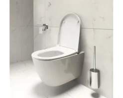 LAUFEN Wand-WC Set LIDA Tiefspüler ohne Spülrand weiß glänzend mit Silent flush Spültechnik und WC-Sitz mit Absenkautomatik sowie leicht abnehmbar H866LI10000001