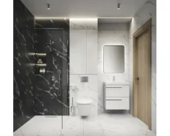 LAUFEN Wand-WC Set LIDA Tiefspüler ohne Spülrand weiß glänzend mit Silent flush Spültechnik und WC-Sitz mit Absenkautomatik sowie leicht abnehmbar H866LI10000001