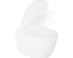 LAUFEN Wand-WC Set LIDA Tiefspüler ohne Spülrand weiß glänzend mit Silent flush Spültechnik und WC-Sitz mit Absenkautomatik sowie leicht abnehmbar H866LI10000001