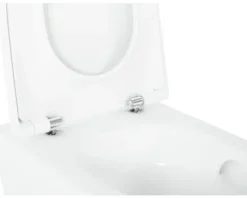 LAUFEN Wand-WC Set LIDA Tiefspüler ohne Spülrand weiß glänzend mit Silent flush Spültechnik und WC-Sitz mit Absenkautomatik sowie leicht abnehmbar H866LI10000001
