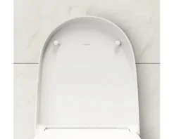 LAUFEN Wand-WC Set LIDA Tiefspüler ohne Spülrand weiß glänzend mit Silent flush Spültechnik und WC-Sitz mit Absenkautomatik sowie leicht abnehmbar H866LI10000001