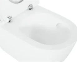 LAUFEN Wand-WC Set LIDA Tiefspüler ohne Spülrand weiß glänzend mit Silent flush Spültechnik und WC-Sitz mit Absenkautomatik sowie leicht abnehmbar H866LI10000001