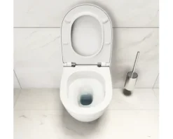 LAUFEN Wand-WC Set LIDA Tiefspüler ohne Spülrand weiß glänzend mit Silent flush Spültechnik und WC-Sitz mit Absenkautomatik sowie leicht abnehmbar H866LI10000001