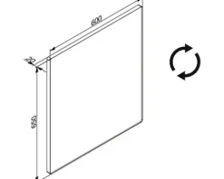LED Spiegel SMART 65 x 60 cm silber