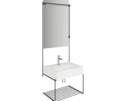 LED Spiegel VitrA Equal 63 x 138 cm schwarz matt IP 20