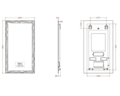 LED Badspiegel Multimedia mit Touch Bluetooth Antifog und FM Radio inkl. Spiegelheizung und Lautsprecher 50x90 cm