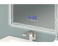 LED Badspiegel Multimedia mit Touch Bluetooth Antifog und FM Radio inkl. Spiegelheizung und Lautsprecher 75x90 cm