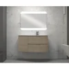 LED Badspiegel 100x70 cm mit Touch On/Off IP 44 (fremdkörper- und spritzwassergeschützt)