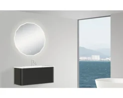 LED Lichtspiegel DSK Silver Pure 80 cm mit Touch Sensor