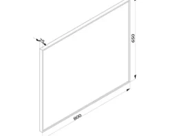 LED Spiegel ALU 65 x 80cm silver