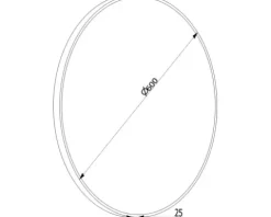 LED Spiegel Ø 60 cm gold