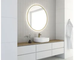 LED Spiegel Ø 60 cm gold