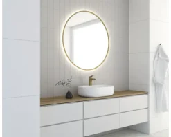 LED Spiegel Ø 60 cm gold