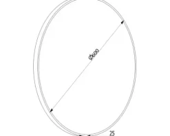 LED Spiegel Ø 60 cm schwarz