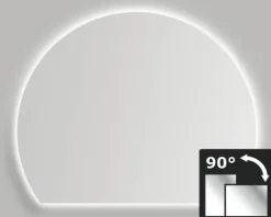 LED Spiegel DSK Silver Bellevue 100 x 80 cm alufarben IP 24