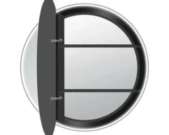 LED-Spiegelschrank DSK Black Grafito BxHxT 60x60x10.2 cm schwarz