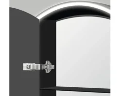 LED-Spiegelschrank DSK Black Grafito BxHxT 60x60x10.2 cm schwarz