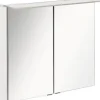 LED-Spiegelschrank Fackelmann b.perfekt 80x69x15 cm 2-türig weiß