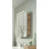 LED Spiegelschrank FACKELMANN Milano 90x78x15,5 cm Ast-Eiche 3 Türen