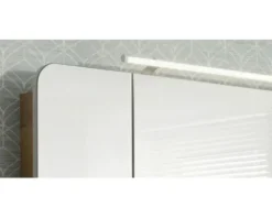 LED Spiegelschrank FACKELMANN Milano 110x78x15,5 cm Ast-Eiche 3 Türen