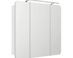 LED Spiegelschrank FACKELMANN Milano 90x78x15,5 cm weiß 3 Türen