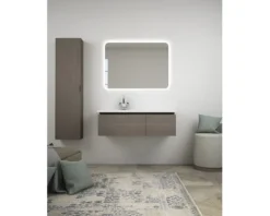 LED-Spiegel 95x70 cm mit Antifogbeschichtung gegen beschlagen IP 44 (fremdkörper- und spritzwassergeschützt)