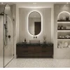 Lichtspiegel Cordia OVAL LINE BACKLIGHT 100 x 50 cm schwarz IP 44