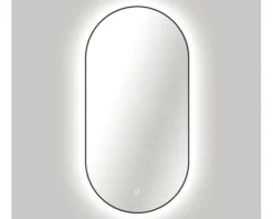 Lichtspiegel Cordia OVAL LINE BACKLIGHT 100 x 50 cm schwarz IP 44
