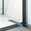 Lineare Edelstahl-Duschrinne für bodengleiche Dusche 60 cm x 6,5 - 61 l/min schwarz gebürstet