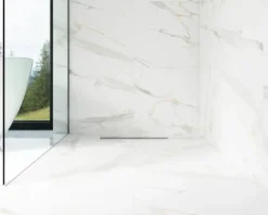 Lineare Edelstahl-Duschrinne für bodengleiche Dusche 60 cm x 6,5 - 61 l/min schwarz gebürstet