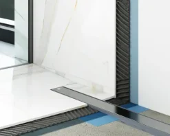 Lineare Edelstahl-Duschrinne für bodengleiche Dusche 60 cm x 6,5 - 61 l/min silber gebürstet