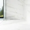 Lineare Edelstahl-Duschrinne für bodengleiche Dusche 40 cm x 6,5 - 61 l/min schwarzer spiegel