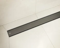 Lineare Edelstahl-Duschrinne für bodengleiche Dusche 40 cm x 6,5 - 61 l/min silber gebürstet